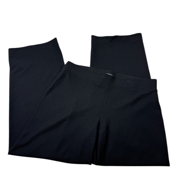 Eileen Fisher Women Elastic Waist Pull on Pant Size M Black Classic Casual - Picture 2 of 11